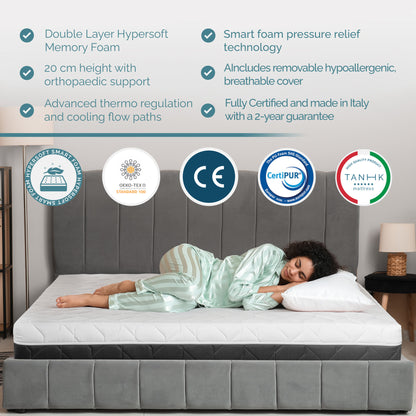 <tc>Whispersoft</tc>, Memory Foam, Morbido