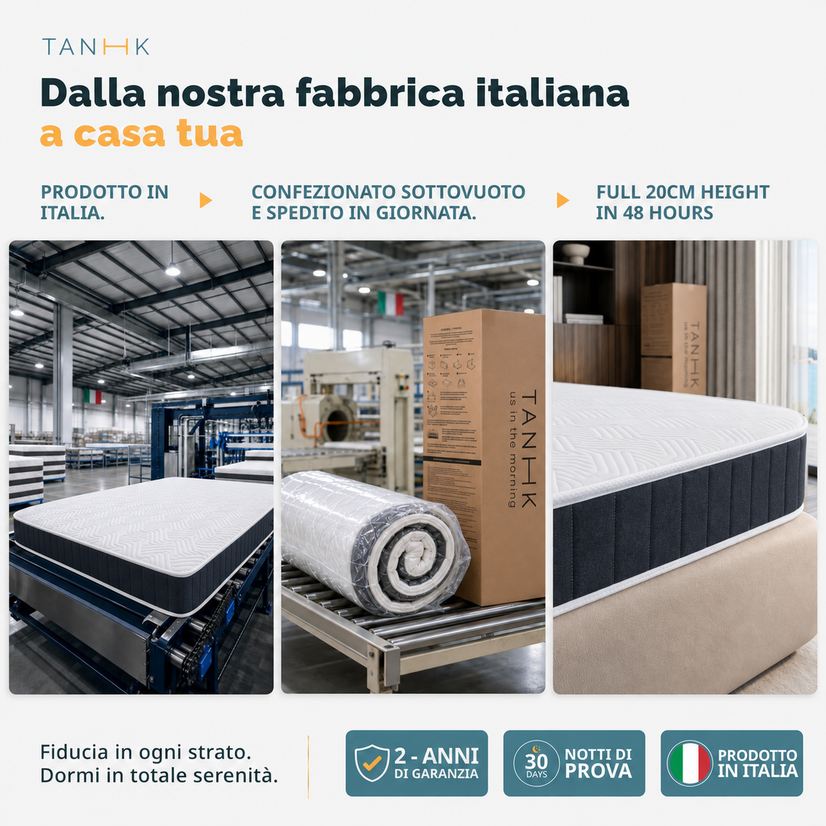 Materasso Capri Waterfoam di media rigidità